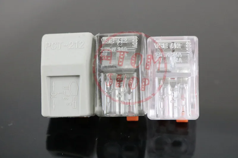 10 шт 222-412(PCT212) Универсальный Компактный провод соединитель проводки 2 pin, проводниковый блок 0,08-2.5mm2