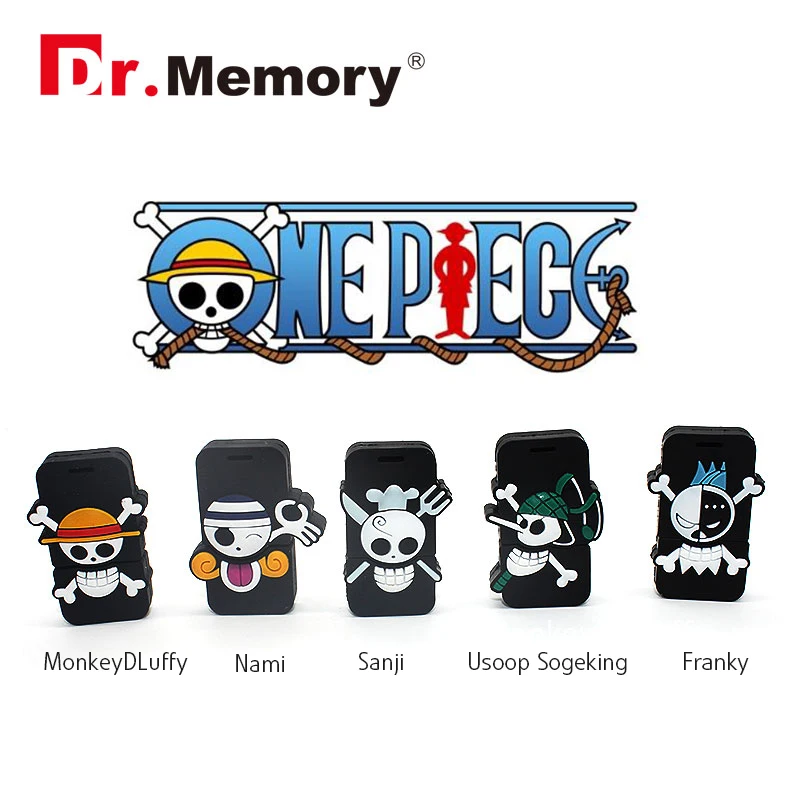 Пираты Череп Луффи USB флеш-накопители one piece Аниме милые флешки 32GB мультяшный флеш-накопитель 4GB 8GB 16GB Memory Stick I Flashdisk