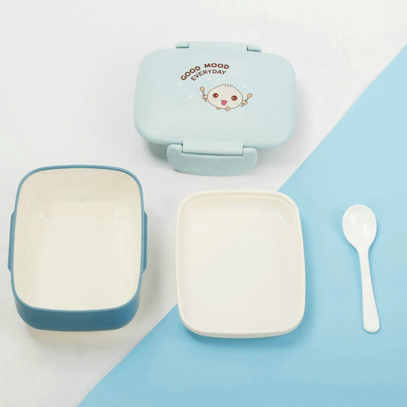 Здоровый пластиковый Ланч бокс Bento ланчбокс для микроволновой печи с
