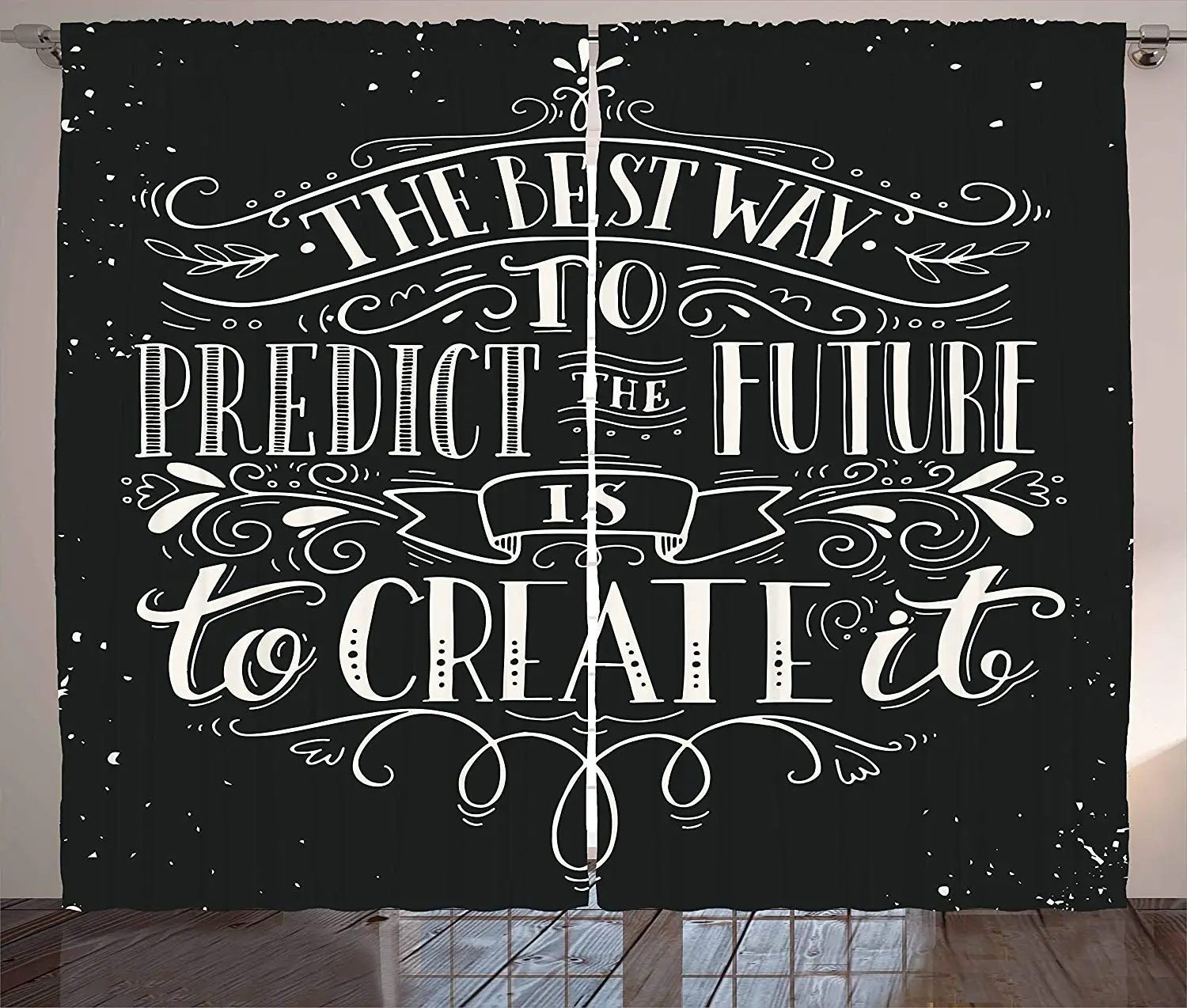 Винтажные занавески ручной работы с надписями на гранж дизайн Вдохновленный фон