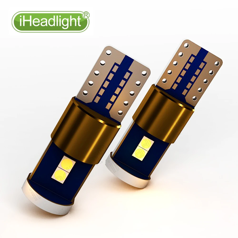 4 шт. Автомобильные светодиодные лампы T10 194 W5W Canbus 6 smd 3030 парковочные супер яркие