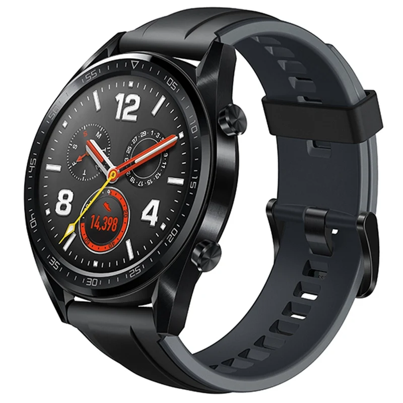 Black Оригинальные Смарт-часы huawei GT с gps монитором сердечного ритма, смарт-спортивный ремешок - Цвет: Black