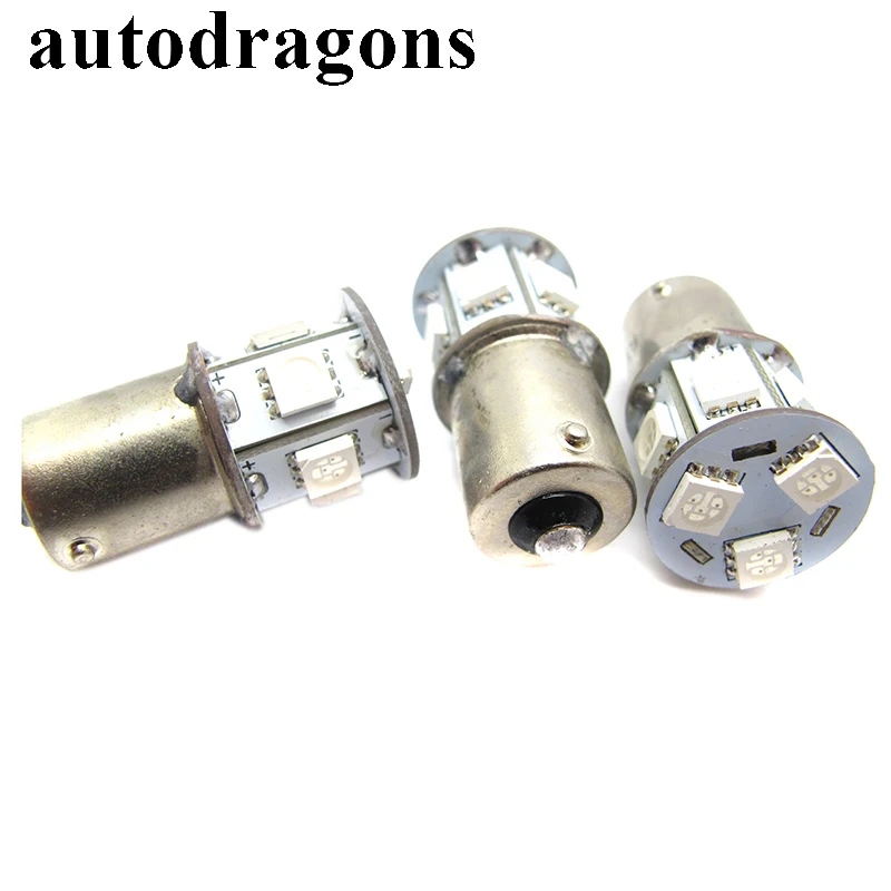 Autodragons 10 шт 12V/13V DC AC 0 2 W 1156 Ba15s #89 lager Bayonet 9 * 5050SMD Pinabll светодиодные фонари для pinball