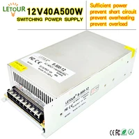 500w power supply with ce fcc cert letour ac 96 240v converter adapter dc 12v 40a led driver switching supply for led strip moto