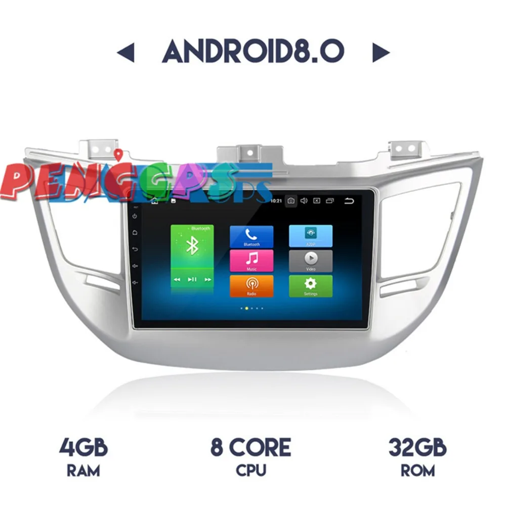 

2 DIN Android 8.0 4+32 Octa Core CPU Car Radio GPS Navigation Headunit For Hyundai Tucson 2014 2015 2016 2017 no Car DVD Player