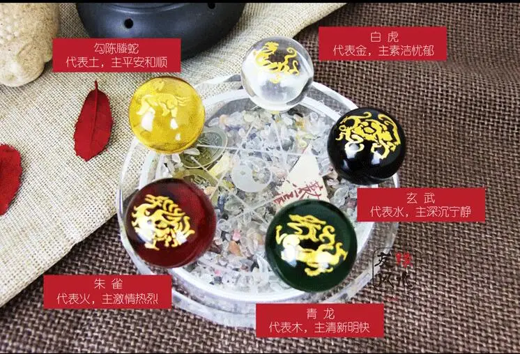 Jiu Gong Bagua Zhen Feng Shui пять элементов украшения хрустальный шар | Дом и сад