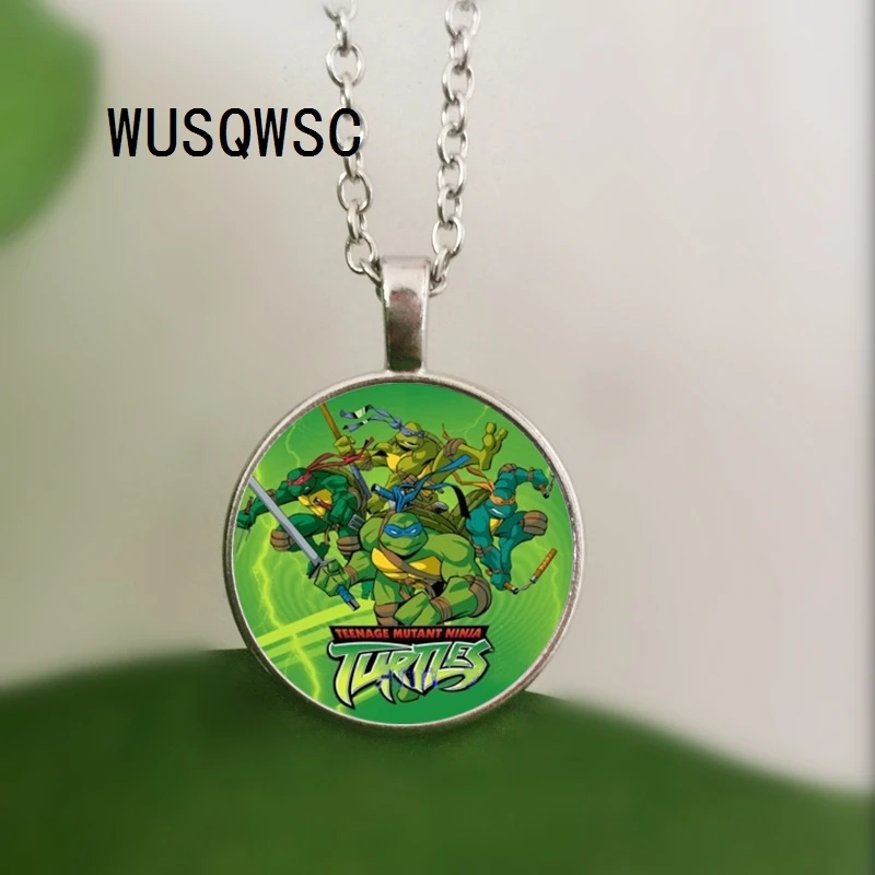 WUSQWSC Горячая фильм подростковые мутанты Черепашки Ниндзя Ожерелье Стеклянный