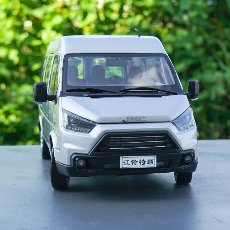 1:18 литая модель для JMC Teshun Transit Silver MPV игрушечный автомобиль из сплава миниатюрная