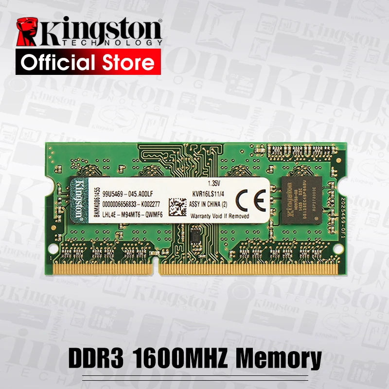 Kingston Рамс памяти ноутбука DDR3 1600 мГц 1 35 В 4 ГБ/8 ГБ | Компьютеры и офис