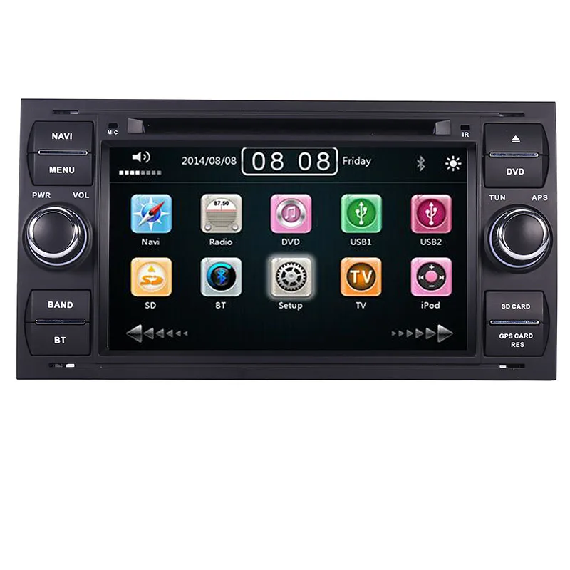 В наличии два гама 7 дюймов машинный DVD проигрыватель для Ford Focus Transit Kuga с 3 GPS