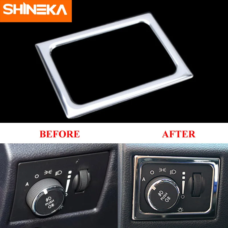 Внутренние молдинги SHINEKA для Jeep Grand Cherokee 2011 2016 кнопки светильник ключателя света