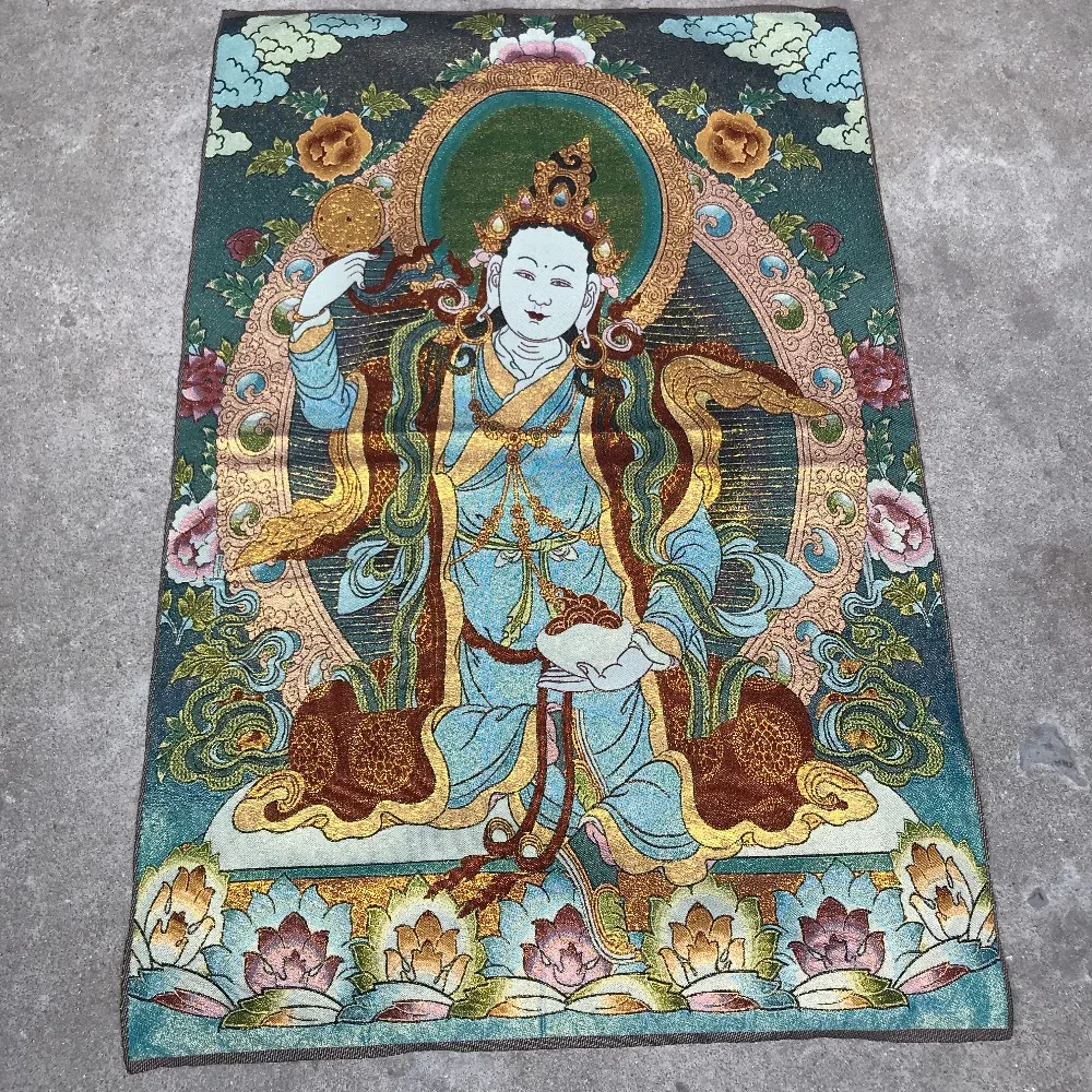 Антикварная разная вышивка парча Танга Тибетский буддизм реинкарнация