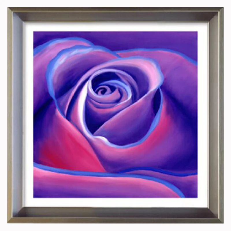 

5D Full DIY Diamond Embroidery Flower Round Pattern Rhinestone Sets Diamond Painting Cross Stitch Rose Wall Decor Needlework