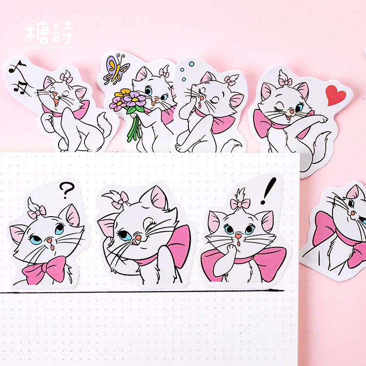 Kawaii Maiden Кот музыка мини бумага Стикеры украшения Diy Ablum дневник в стиле