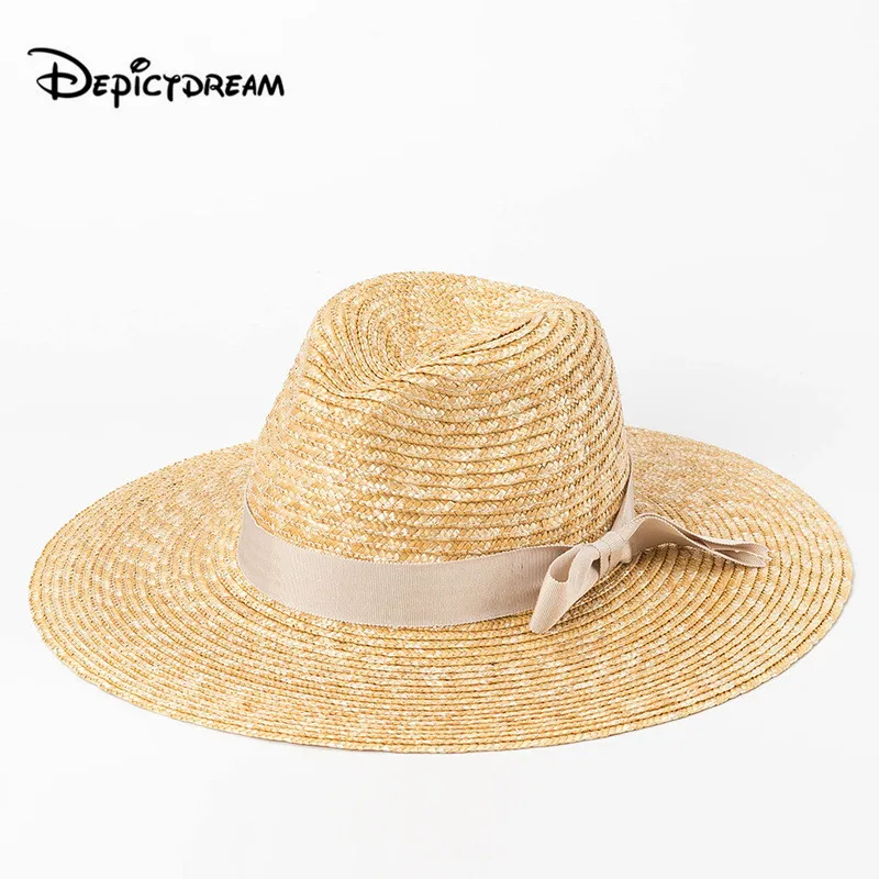 

New Summer Beach careful wheat-straw Hat Ladies Cap Fashionable Handmade Casual Jazz Bandage Sun Hats for Women