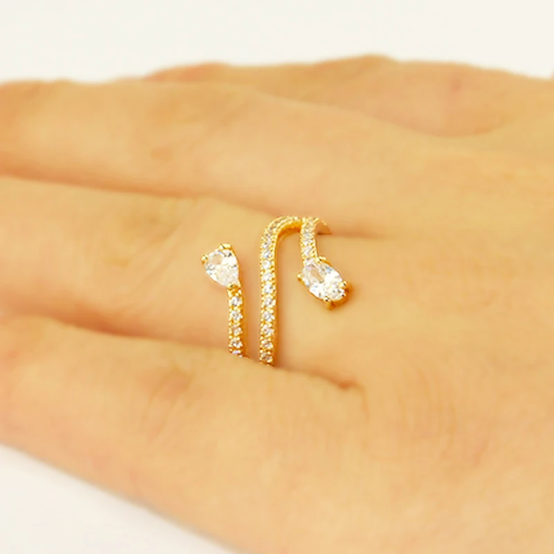 Creative Fashion Cubic Zirconia Ring Ladies Sweet Irregular Jewelry Valentine's Day Gift | Украшения и аксессуары