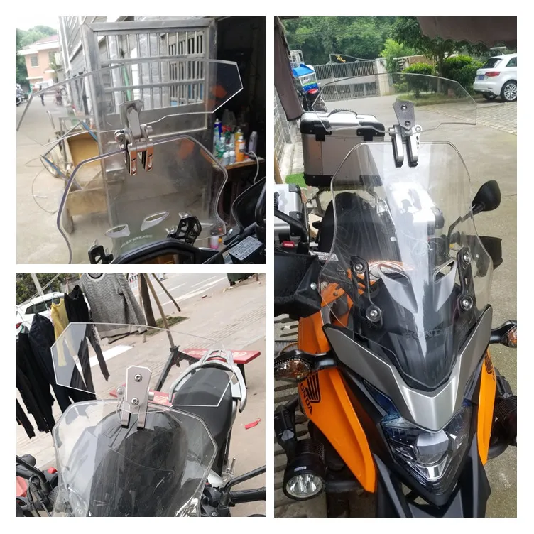 Unversal Airflow Adjustable Windscreen Wind Deflector Motorcycle Windshield For suzuki gsf 600 piaggio beverly mt 09 tracer