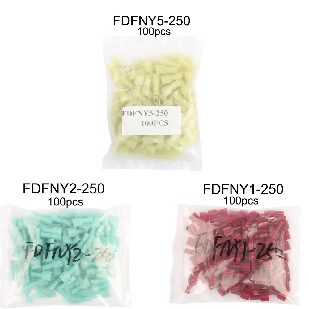 FDFNY1-250 FDFNY2-250 FDFNY5-250 нейлон латунь женский изолированный вилочный кабельное