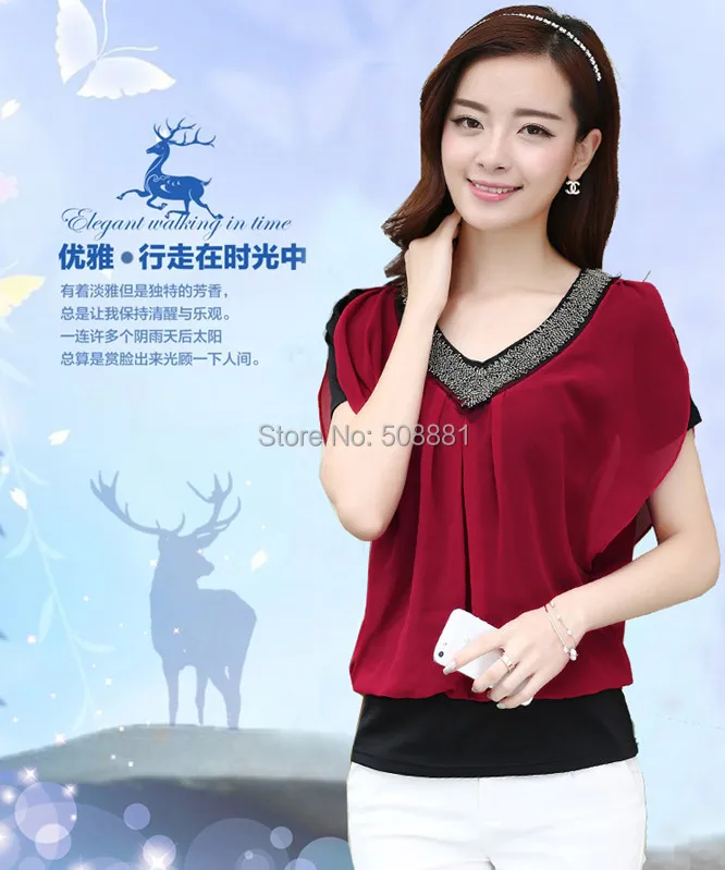 2016 формальные рубашки для женщин шифон блузка летняя женщина рабочая одежда