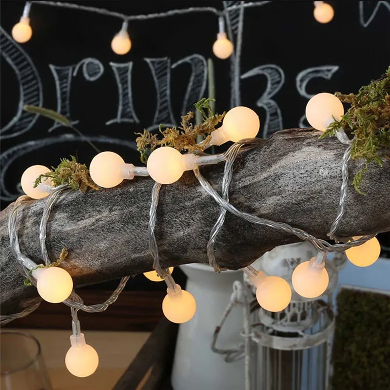 

3M 20led ball Battery string light Handrail Festival flash light for holiday Xmas Birthday wedding Party Garden Tree decoration