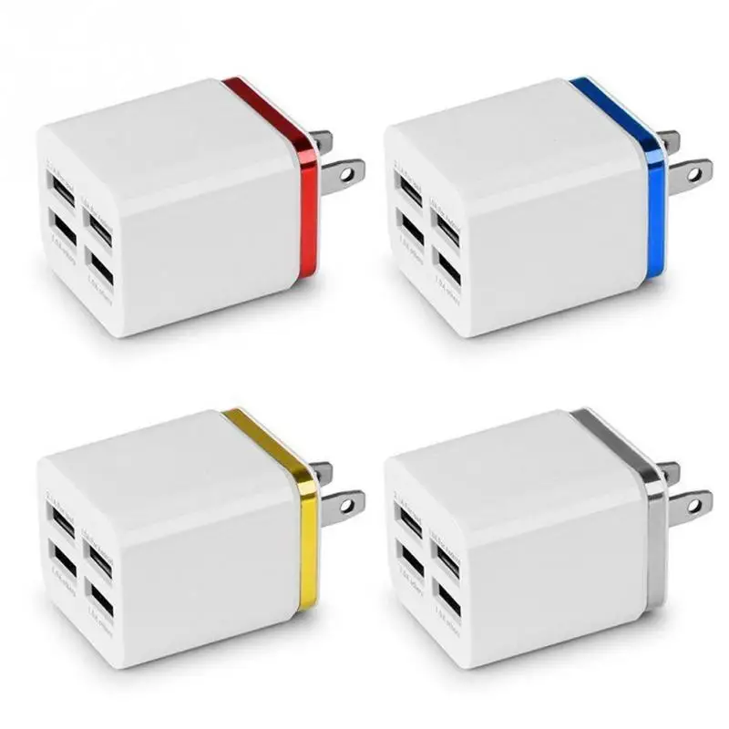 Универсальный 4 Порты USB Quick Зарядное устройство для путешествий настенное