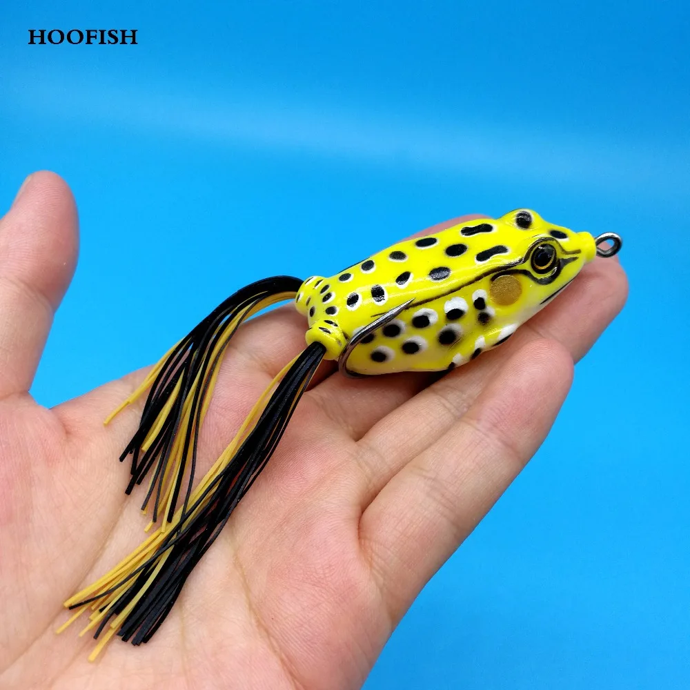 HOOFISH, 5 шт.+ 1 коробка/партия, верхняя водная приманка в виде лягушки, 13,5 г/55 мм, приманка для ловли змей и басов, Мягкая приманка для ловли рыбы