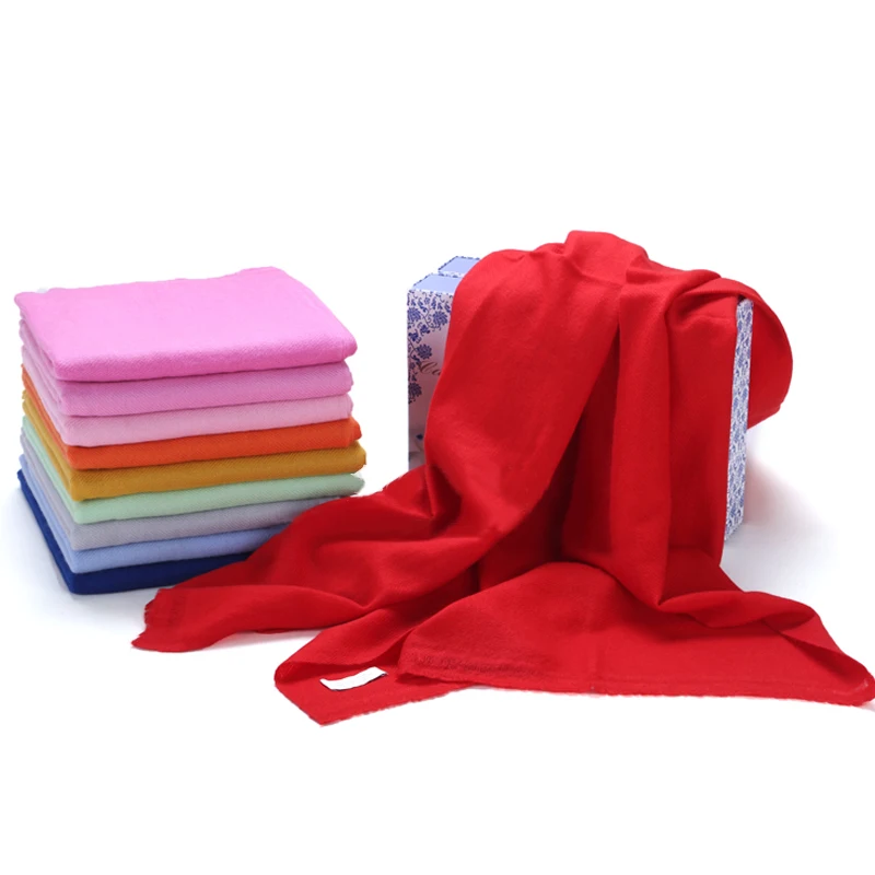 100% кашемировый шарф женский светло серый простой Красный Небесно голубой