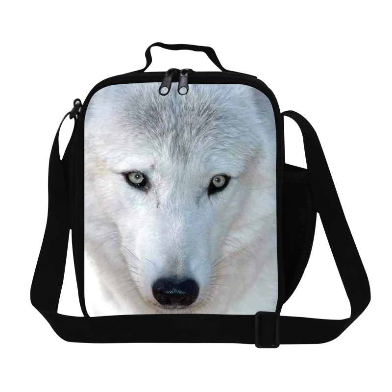 Изолированная сумка для ланча с принтом волка Детская Lancheira Termica еды Портативная