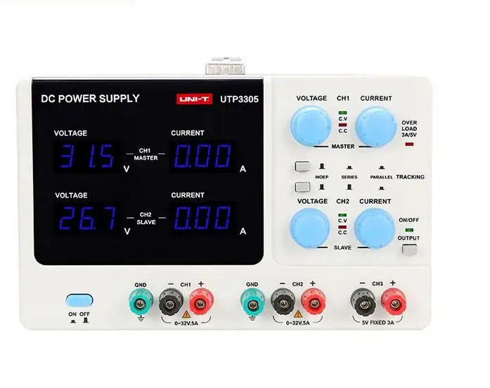 UNI-T UTP3305 Многоканальная система линейного DC Питание 32V 5A цифровой импульсный источник Мощность для телефона компьютера ремонтная мастерская