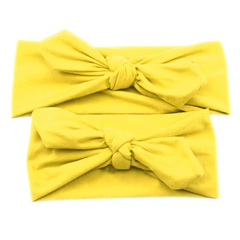 11 colors Fashion Headbands 1 Set of Sweet Mama Baby Bohemia Elastic Ribbon Bow Hairband Turban Rabbit Knot Headband Accessories | Детская