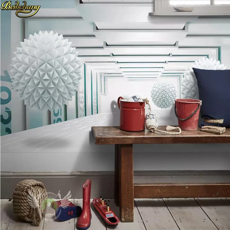 beibehang Custom Photo Wallpaper For Walls TV Background Mural Wall Painting Round ball abstract architectural space paper | Обустройство