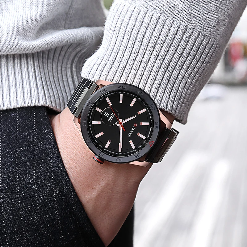 Curren Мужские часы Топ бренд класса люкс простой бизнес мужские наручные из