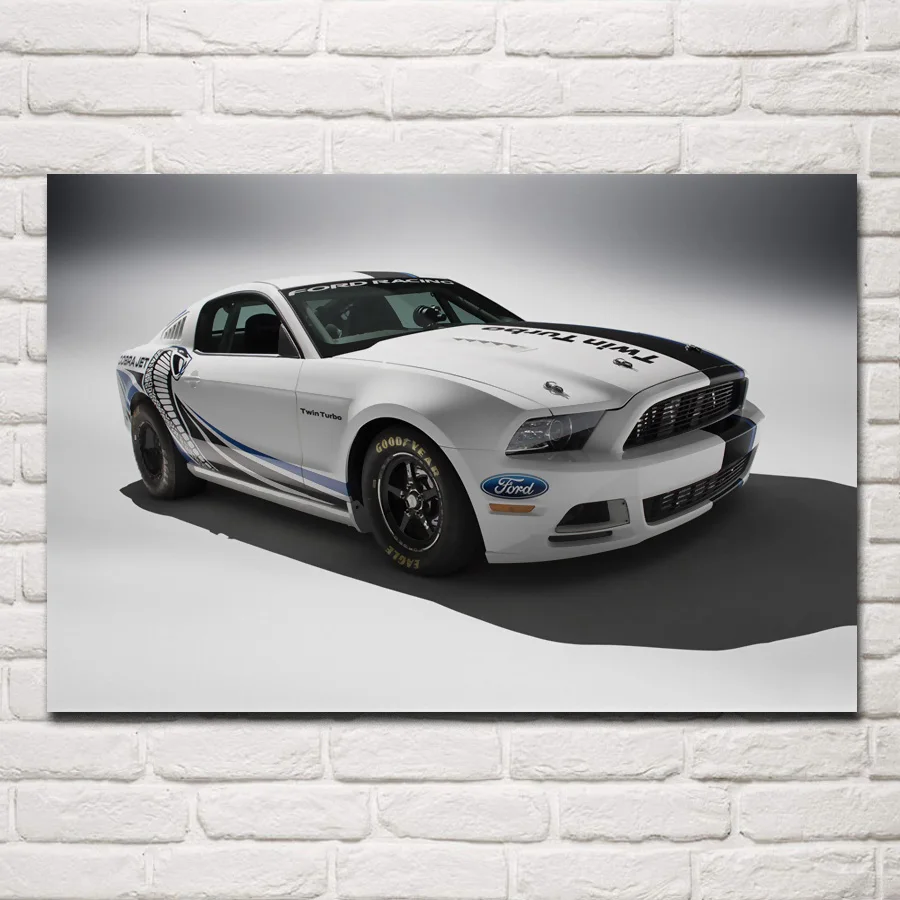 Художественные плакаты KC099 с изображением спортивного автомобиля машины mustang для