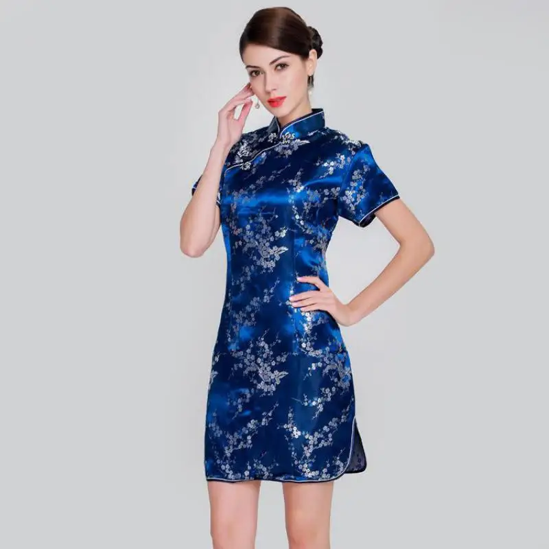 Элегантное тонкое платье размера плюс, Qipao, новинка, китайское женское платье из вискозы, воротник-стойка, винтажное платье Cheongsam Vestidos, S-3XL, 4XL, 5XL, 6XL