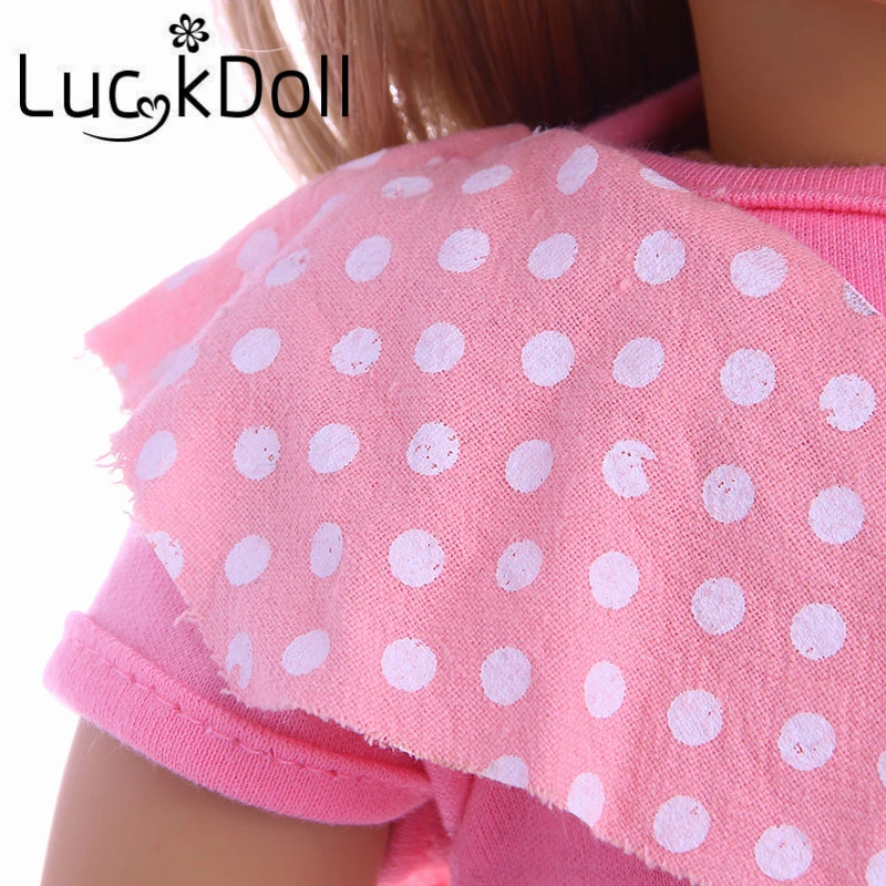 LUCKDOLL розовый шить Плиссированное Платье для 43 см ухода за ребенком мам кукла или