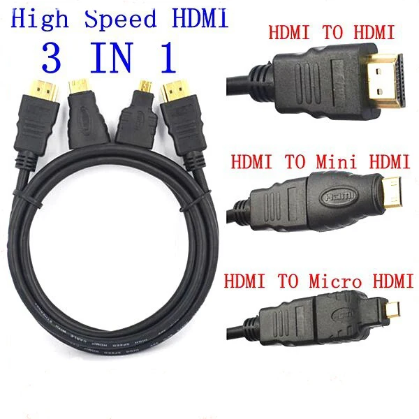 1 5 м V1.4 HD 3 в HDMI к Mini Micro кабель адаптер конвертер для Xbox 360 HDTV 1080P Mobile|cable adapter|converter