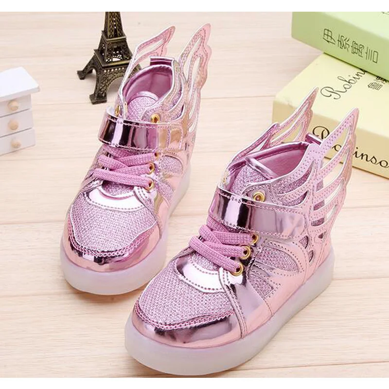 Chaussure lumineuse Enfant Милая обувь со светодиодной подсветкой Детские светящиеся кроссовки для девочек милый Chaussure Fille классный детский тренер - Цвет: As picture