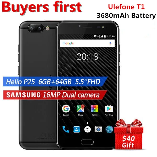Чехол-накладка Ulefone T1 16MP двойная задняя камера мобильного телефона 5 &quotHelio P25 Octa Core