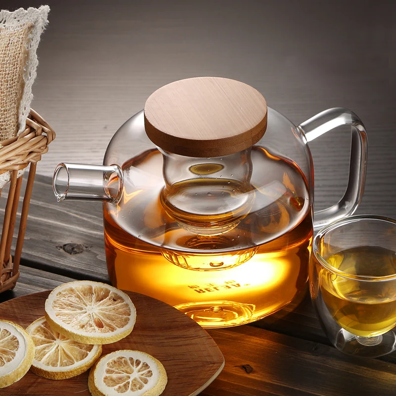 750ml High Capacity Lemon Flower Tea Kettle Heat Resistant Glass Kung Fu Set Electric Ceramics Heaters Dedicated Boil Teapot | Дом и сад