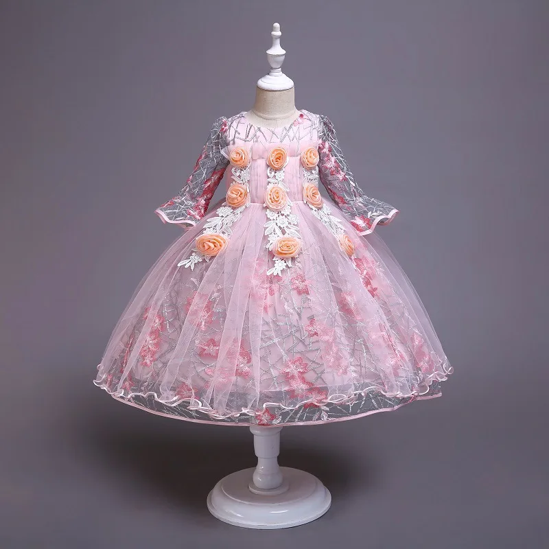 Летнее платье с цветочным рисунком новинка 2019 Детские платья для девочек