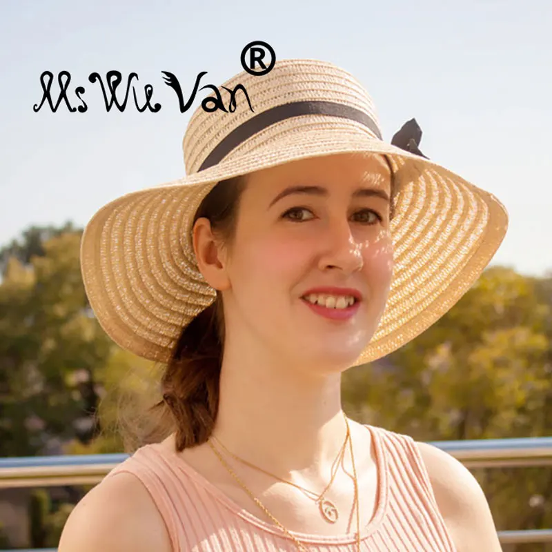 Соломенная шляпа летние шляпы для женщин Chapeau Femme пляжа однотонный бежевый хаки с