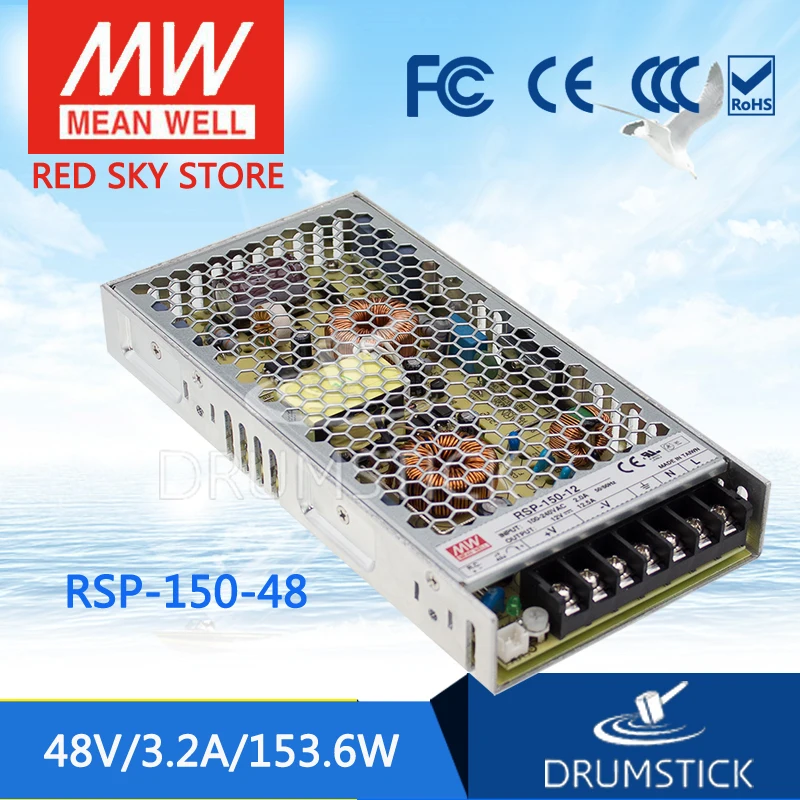 Meanwell RSP 150 48 В 3.2A meanwell 153 6 Вт Один выход с PFC Функция питания [Real1]|48v supply|48v meanwellmeanwell 48v