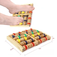 new colors wooden roller foot massage six rows of foot massager