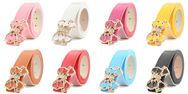 Женский пояс с пряжкой и бантом украшенный бриллиантами модная декоративная