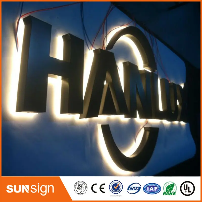 Mirror / Polished Stainless Steel Channel Letter Backlit