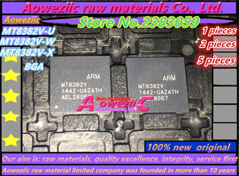 Aoweziic 100% Новый оригинальный MT8382V MT8382V/U/W/X с чипом BGA IC MT8382 который можно