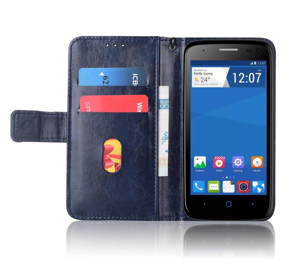 Кожаный чехол-книжка для ZTE Blade Q lux 3G 4G Fundas с цветочным принтом 100% специальный