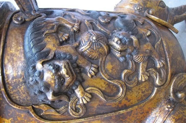 Оптовая продажа фабрики 32 &quotОгромный Тибет Королевский Буддизм Бронзовый Два