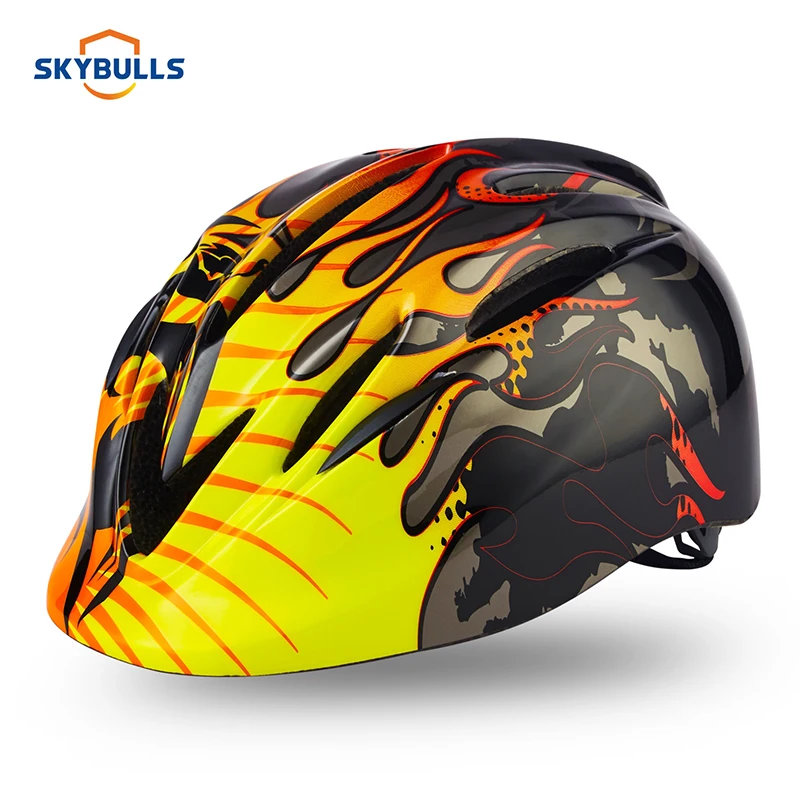 B Skybulls MTB Child Helmet Sports Bike Helmet Kids Safety Kids Helmet Integrally-molded Bicycle Helmet for Children Ultralight - Цвет: B
