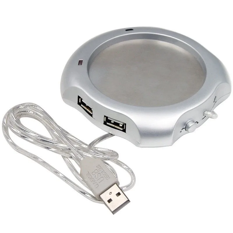 Теплый чай кофейная чашка кружка подогреватель коврик с 4 usb-портами концентратор с переключателем ВКЛ/ВЫКЛ